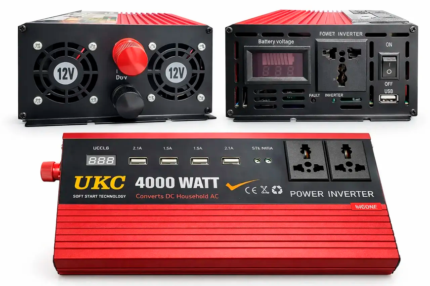 Преобразователь напряжения 4000W AC\DC AR,12V-220V (3054)