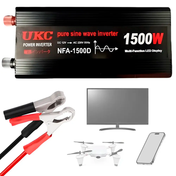 Преобразователь NFA-1500D,12V-220V,чистая синусоида,1500W (4138)