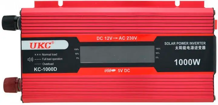 Преобразователь напряжения 12V-220V,1000W с LSD-дисплеем
