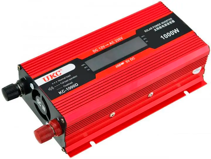Преобразователь напряжения 12V-220V,1000W с LSD-дисплеем