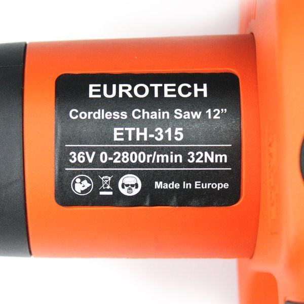 Аккумуляторная цепная пила EUROTECH ETH-315 (36В/4АН) 38100 фото